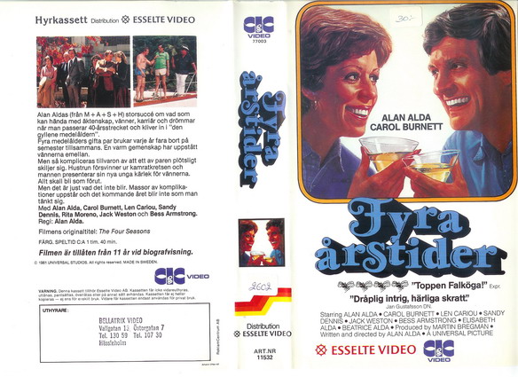 11532 FYRA ÅRSTIDER (VHS)