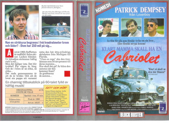 KLART MAMMA SKA HA EN CABRIOLET (Vhs-Omslag)