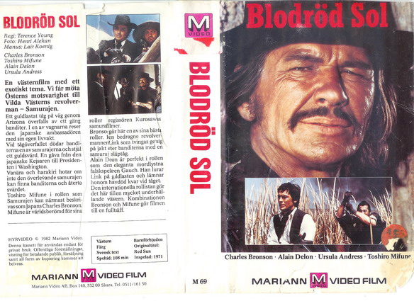 M 69 BLODRÖD SOL (VHS) VIT