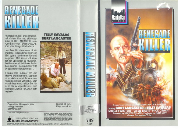1424 RENEGADE KILLER (VHS)