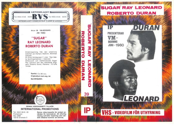39 Sugar Ray Leonard Mot Roberto Duran (VHS)