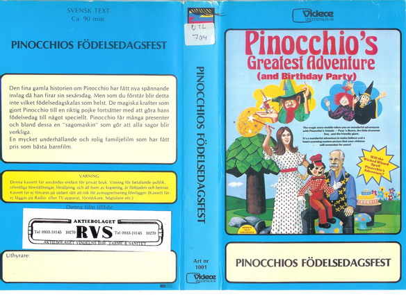 1001 Pinocchios Födelsedagsfest (VHS)