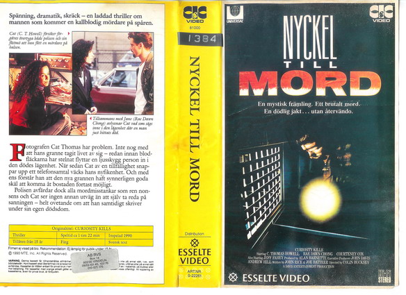 NYCKEL TILL MORD (Vhs-Omslag)