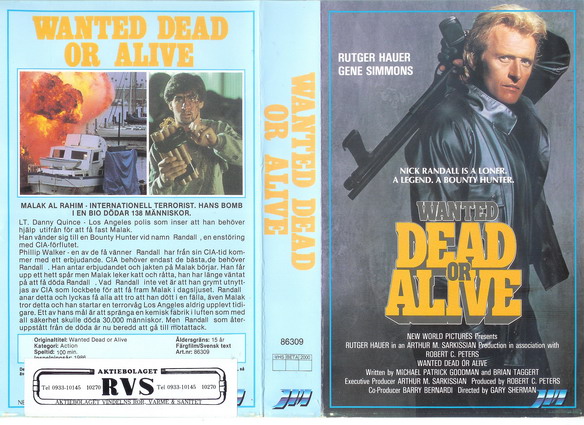 86309 Wanted Dead Or Alive (VHS)