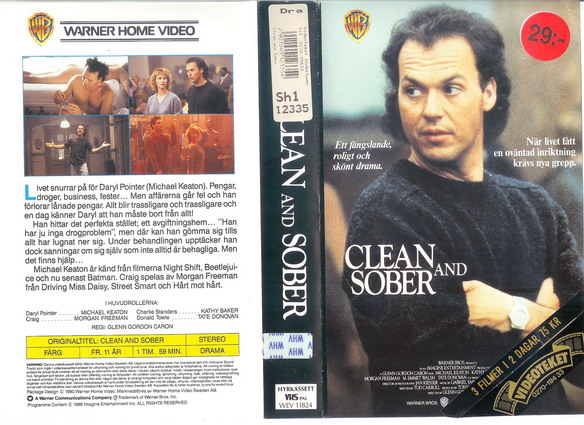 11824 CLEAN AND SOBER (VHS)