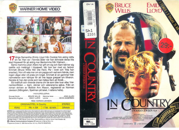 IN COUNTRY (vhs omslag)