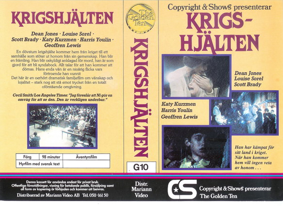 G10-KRIGSHJÄLTEN (VHS)