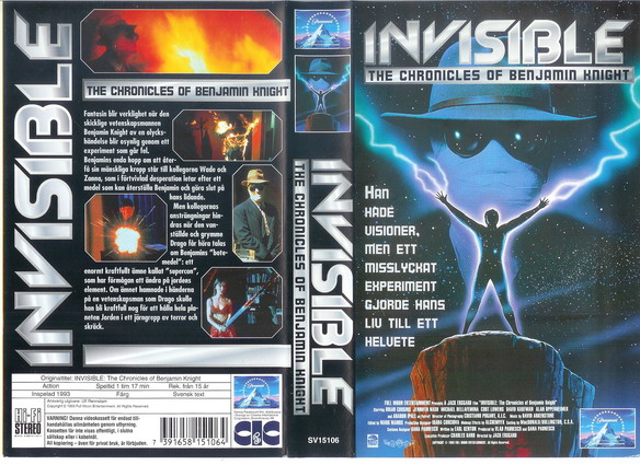 INVISIBLE-the chronicles of benjamin knight (Vhs-Omslag)