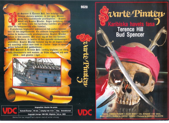 SVARTE PIRATEN(vhs omslag)