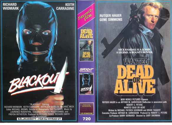 720 WANTED DEAD OR ALIVE+BLACKOUT (VHS)