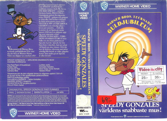 SPEEDY GONZALES VÄRLDENS SNABBASTE MUS (VHS)