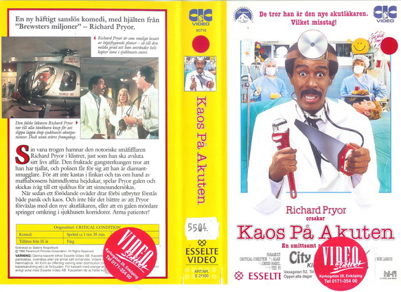 21100 KAOS PÅ AKUTEN (VHS)