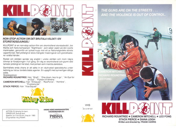 KILL POINT-1 bild på framsidan (vhs-omslag)
