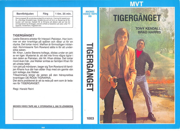 1003 TIGERGÄNGET (VHS)