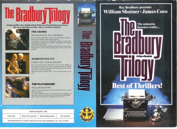 BRADBURY TRILOGY (Vhs-Omslag)