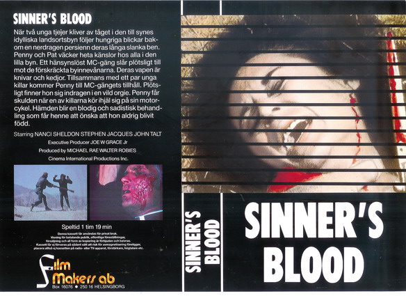 SINNER'S BLOOD (Vhs-Omslag)