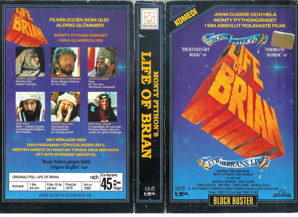 1382 Life Of Brian  (VHS)