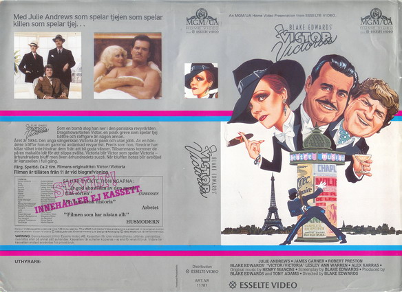 VICTOR VICTORIA (Vhs-Omslag)