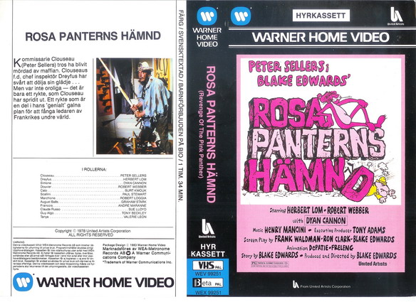 ROSA PANTERNS HÄMND (VHS)