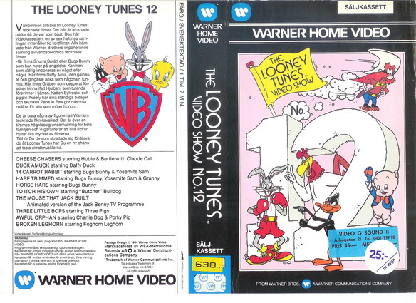 LOONEY TUNES VIDEO SHOW,#12 (vhs-omslag)