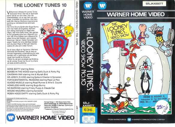 LOONEY TUNES VIDEO SHOW,#10 (vhs-omslag)