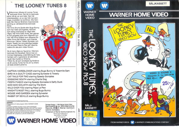 LOONEY TUNES VIDEO SHOW,#8 (vhs-omslag)