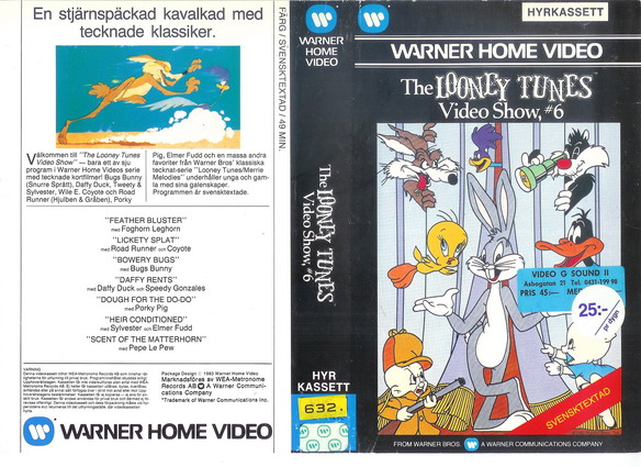 LOONEY TUNES VIDEO SHOW,#6 (vhs-omslag)
