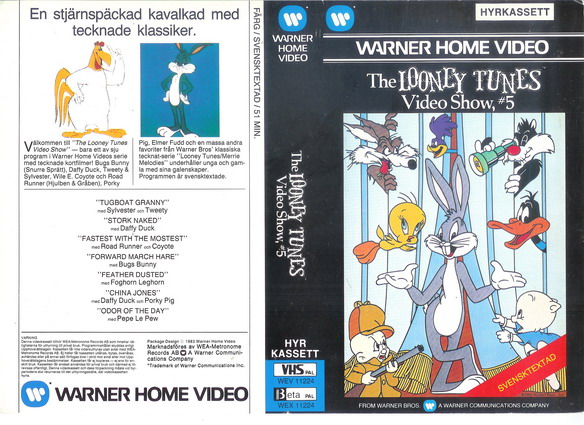 LOONEY TUNES VIDEO SHOW,#5 (vhs-omslag)