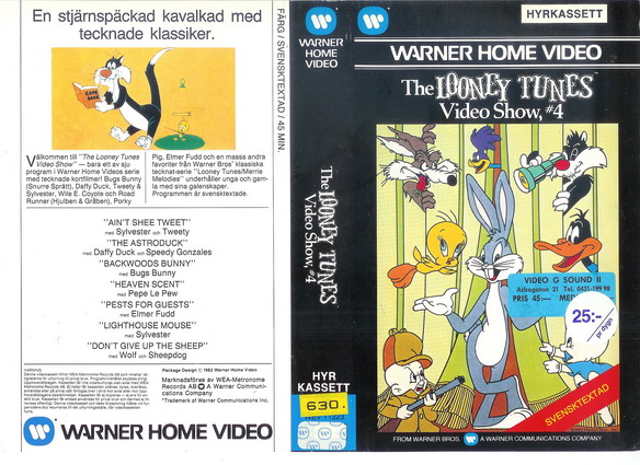 LOONEY TUNES VIDEO SHOW,#4 (vhs-omslag)