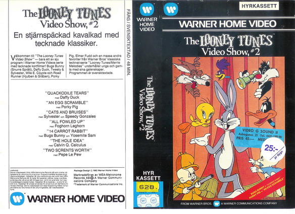 LOONEY TUNES VIDEO SHOW,#2 (vhs-omslag)