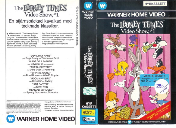 LOONEY TUNES VIDEO SHOW,#1 (vhs-omslag)