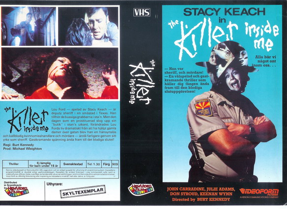 KILER INSIDE ME (Vhs-Omslag)