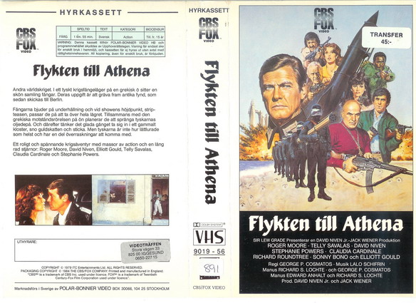 FLYKTEN TILL ATHENA (Vhs-Omslag)