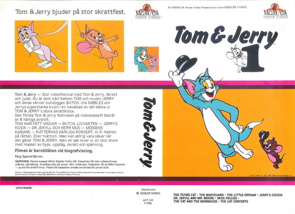 TOM & JERRY 1 (Vhs-Omslag)