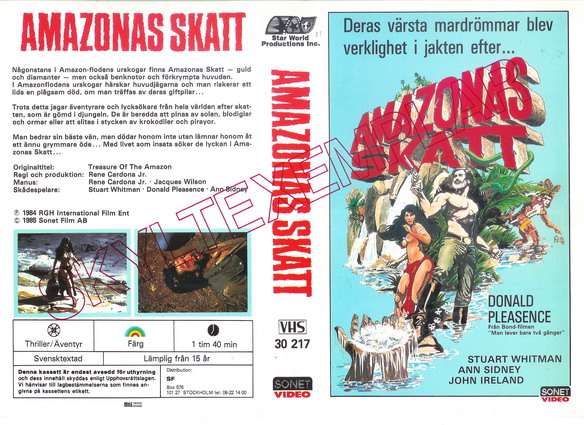 AMAZONAS SKATT (vhs-omslag)
