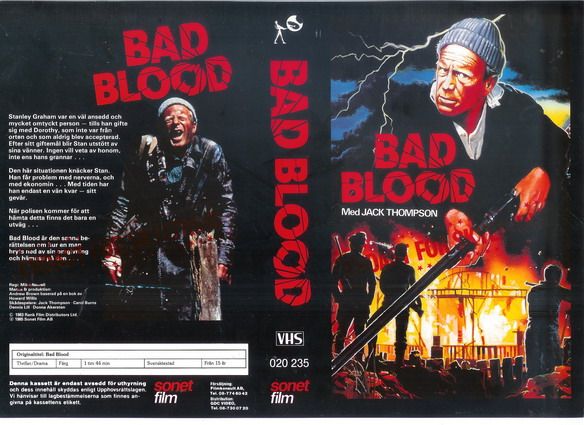 BAD BLOOD (vhs-omslag)