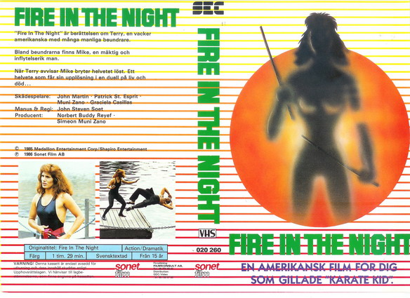 FIRE IN THE NIGHT(vhs-omslag)