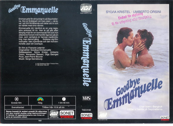 GOODBYE EMMANUELLE(vhs-omslag)
