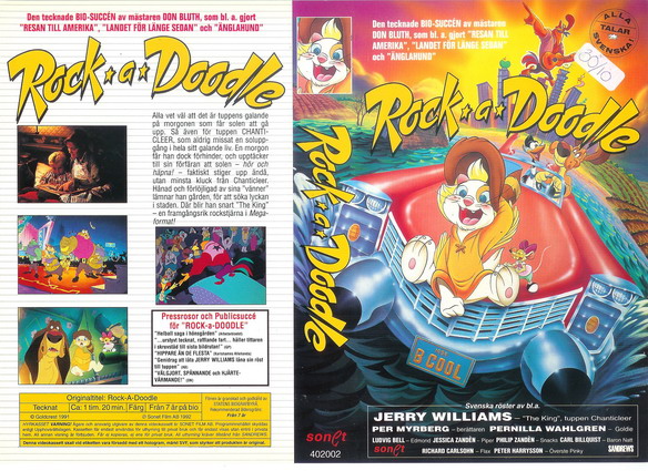 ROCK A DOODLE(vhs-omslag)