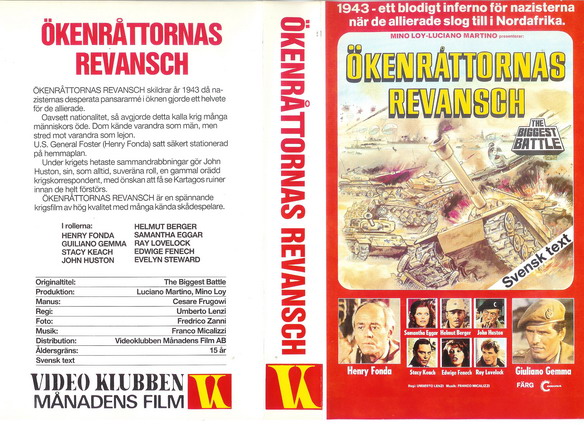 ÖKENRÅTTORNAS REVANCH (VHS)