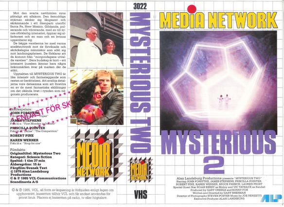 MYSTERIOUS 2 (Vhs-Omslag)