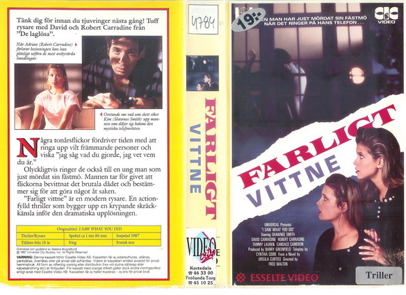 22157 FARLIGT VITTNE (VHS)