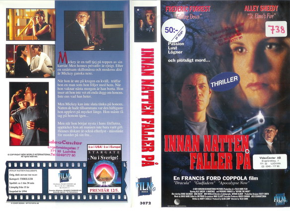 INNAN NATTEN FALLER PÅ (Vhs-Omslag)