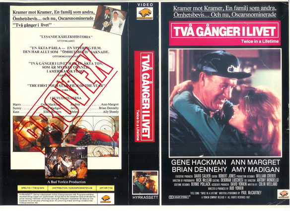 7104 TVÅ GÅNGER I LIVET (VHS)