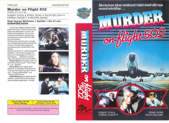 MURDER ON FLIGHT 502(vhs omslag)