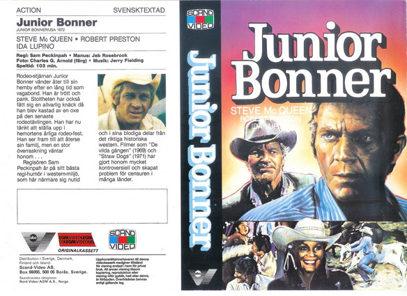 JUNIOR BONNER(vhs omslag)