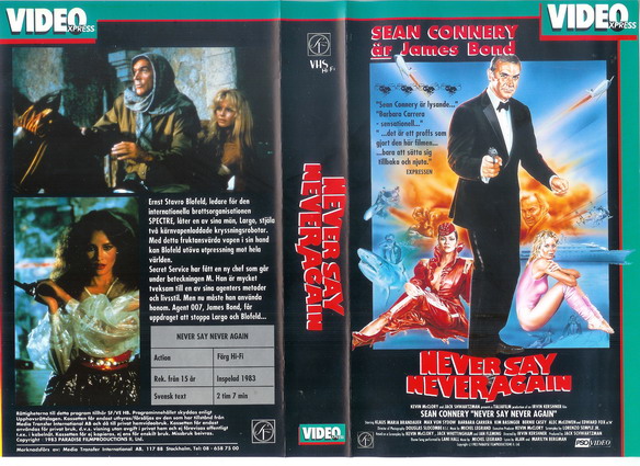NEVER SAY NEVER AGAIN (vhs)