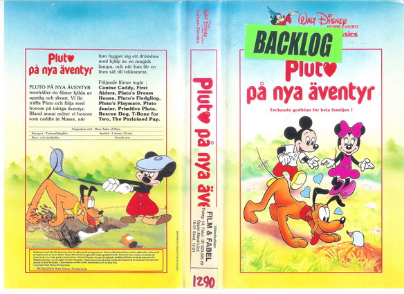 422/73 PLUTO PÅ NYA ÄVENTYR (VHS)