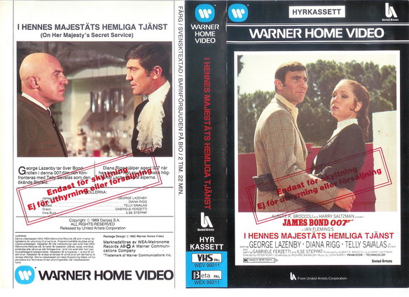 99211 I HENNES MAJESTÄTS HEMLIGA TJÄNST (VHS)skyltex