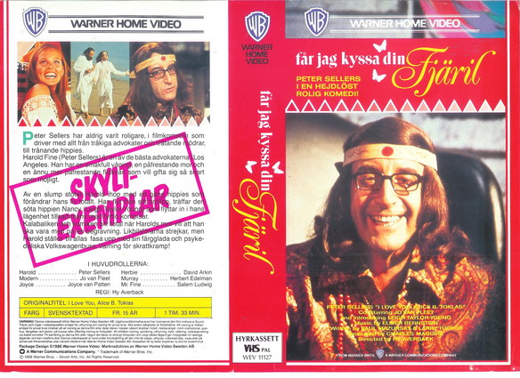 FÅR JAG KYSSA DIN FJÄRIL (Vhs-omslag)